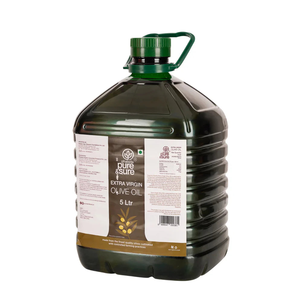 Olive Oil | Extra Virgin Olive Oil - Cold Pressed - Pure & Sure - 5000ml