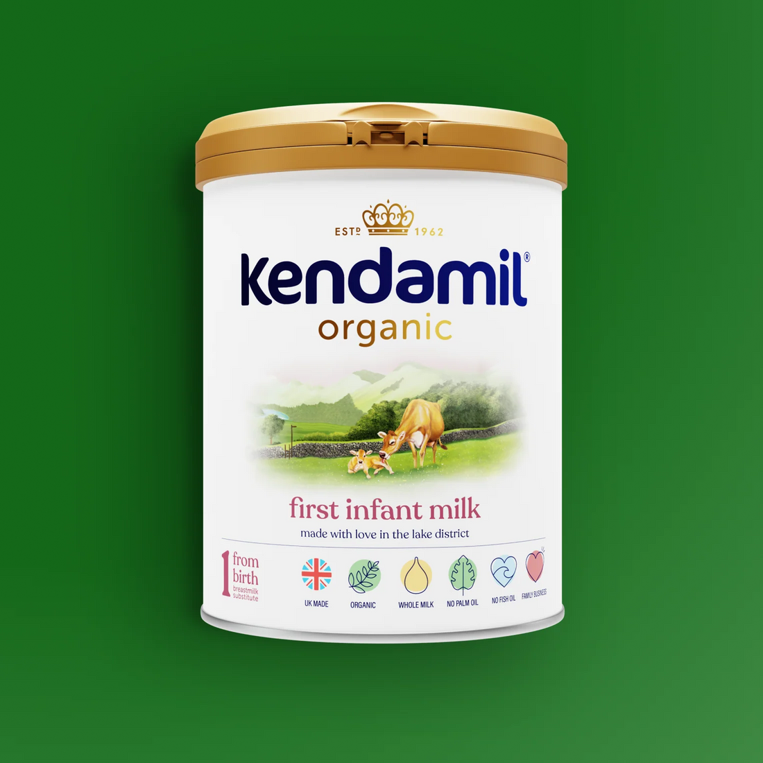 Milk Powder | Organic- First Infant Milk - Whole Milk - Vegetarian Friendly, No Palm Oil & No Fish Oil - kendamil - 800gm