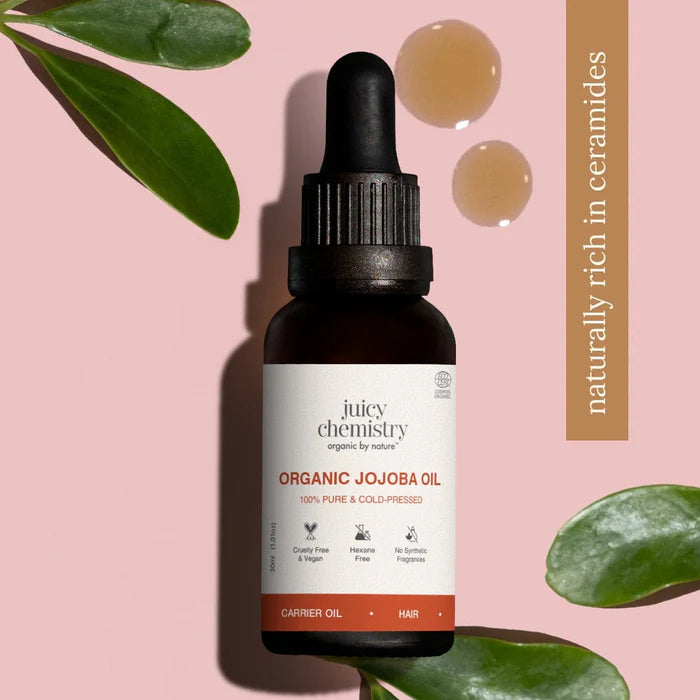 Hair Oil | Organic Jojoba Oil - 100% Pure & Cold Pressed - Vegan, Cruelty Free & No Synthetic Fragrances - Juicy Chemistry - 100ml