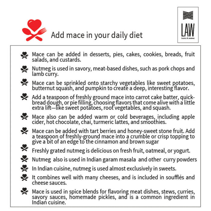 Mace Powder | 100% Pure - Premium Gourmet Grade - Vegan, Gluten Free, Non GMO - Looms And Weaves - 100gm