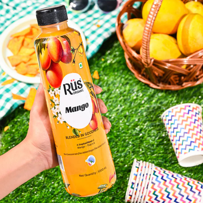 Juice | Mango Juice - Cold Pressed – USDA Organic -  No Concentrate & No Artificial Sweetner Or Sugar Free - Rus Organic – 1000ml