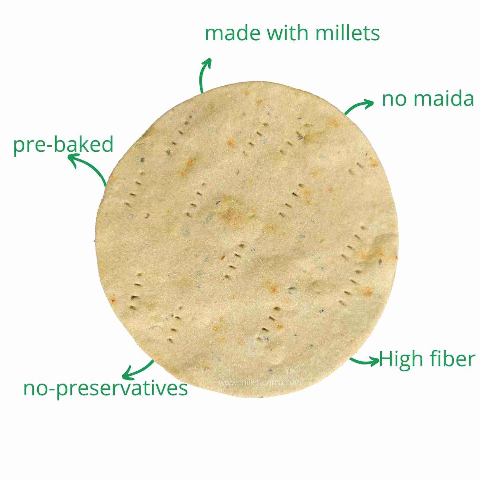 Organic Millet Pizza Base - Vegan - Millet Amma - 200gm
