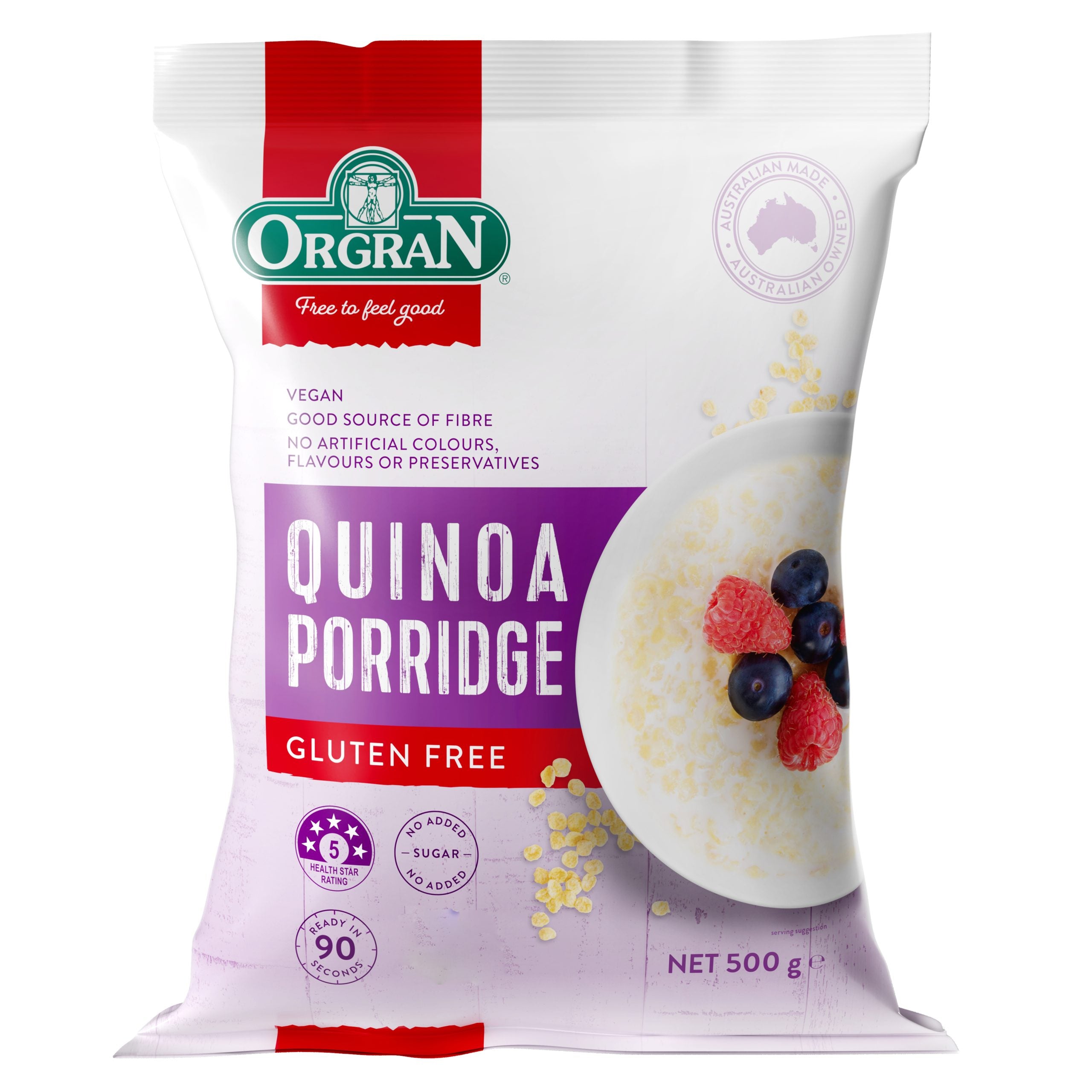 Quinoa Porridge | Vegan, Gluten Free & No Added Sugar - Organ - 500gm