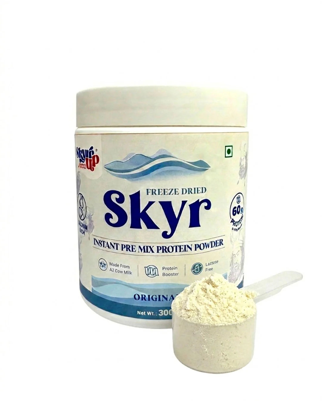 Protein Powder | Pre Mix Original (Made From A2 Milk) -Instant Pre Mix Protein Powder- Protein Booster- No Added Sugar, Zero Preservatives & Lactose Free - Skyrrup - 300gm