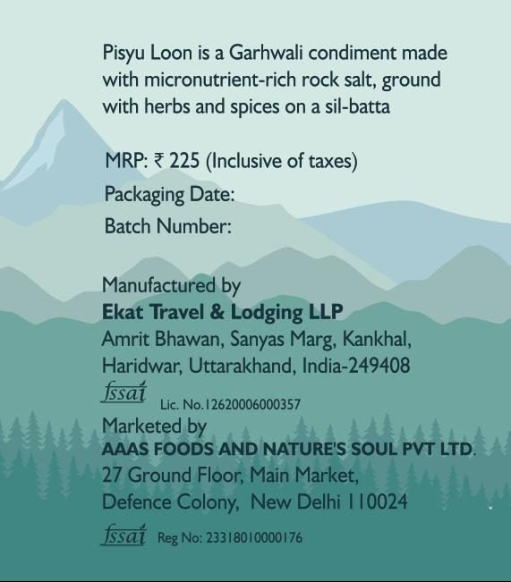 Salt | Pahadi Ajwain Namak- 100% Natural Namak- Garnish, Marinate, Seasoning - Nature&