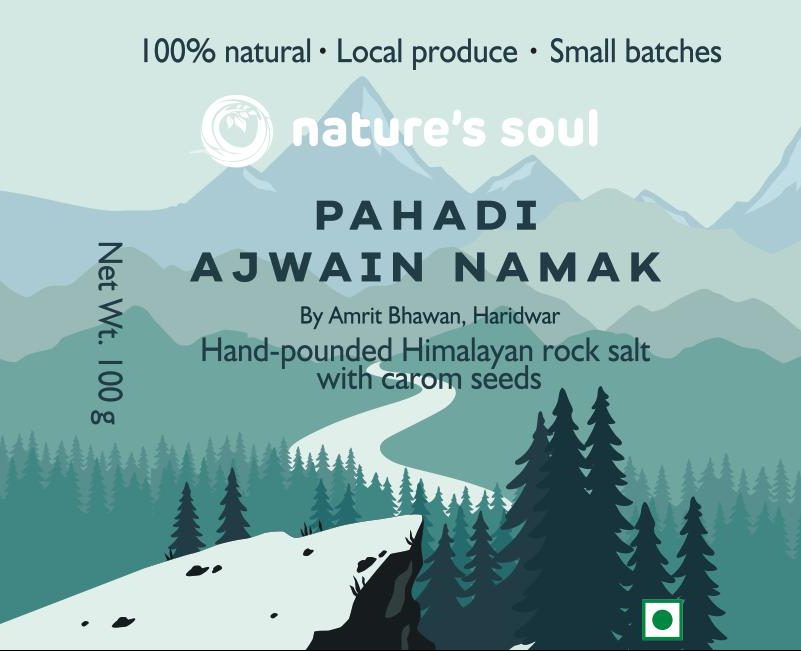 Salt | Pahadi Ajwain Namak- 100% Natural Namak- Garnish, Marinate, Seasoning - Nature&