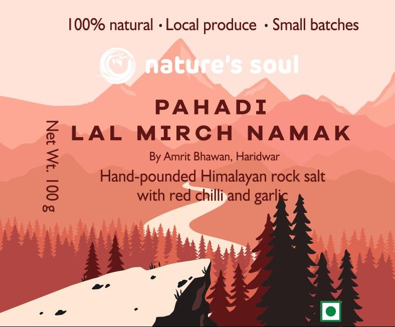 Salt | Pahadi Lal Mirch Namak- 100% Natural Namak- Garnish, Marinate, Seasoning - Nature&