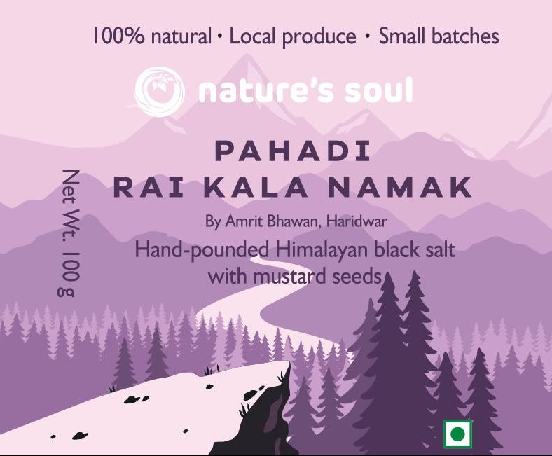Salt | Pahadi Rai Kala Namak-100% Natural Namak- Garnish, Marinate, Seasoning - Nature&