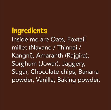 Millet Pancake Banana Choco-chip - Low Sugar, No Maida & Low Salt - Slurrp Farm - 150gm