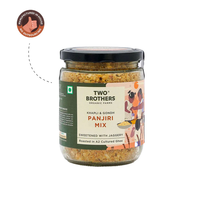 Panjiri Mix | Khapli & Gondh Panjiri Mix (Sweetened With Jaggery) - Roasted In A2 Cultured Ghee - Two Brother - 400gm