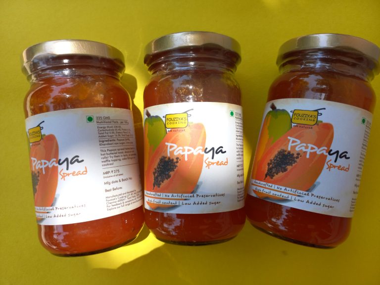 Papaya Spread | No Artificial Colours, Flavours & Preservatives Free - Fouziya’s Cooking - 225gm
