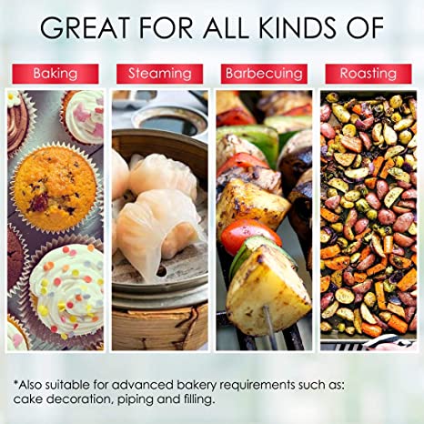 Parchment Paper | (Baking & Cooking) - Non Stick, Fat Free Cooking, Coreless Roll, Microwave Paper & Butter Paper - Kitchenette - 20 Meters X 11 inch