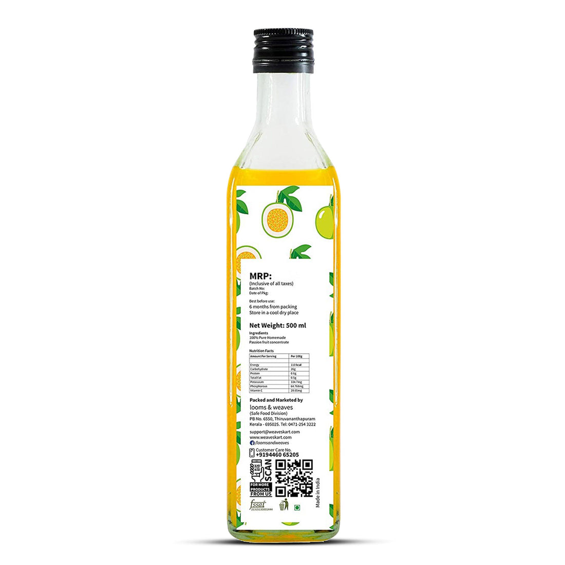 Passion Fruit Concentrate | Homemade - Looms And Weaves - 500ml