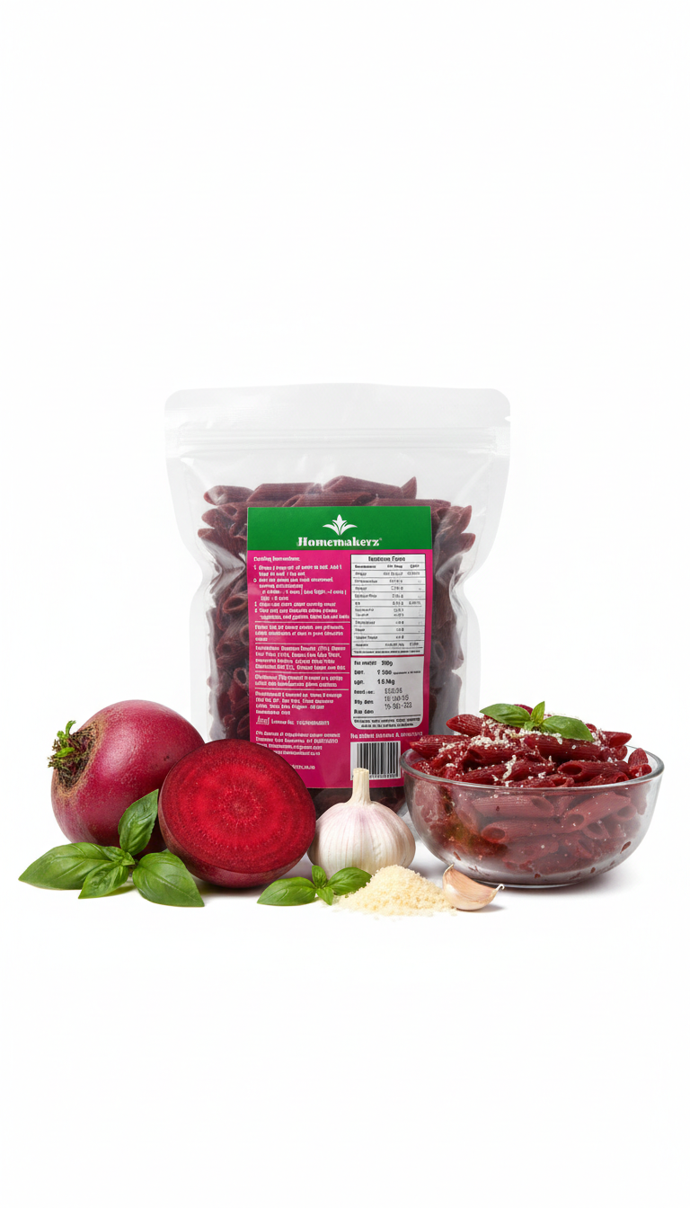 Pasta | Penne Beetroot Pasta -No Added Preservative, No Added Colour & Chemicals – Homemakerz – 250gm