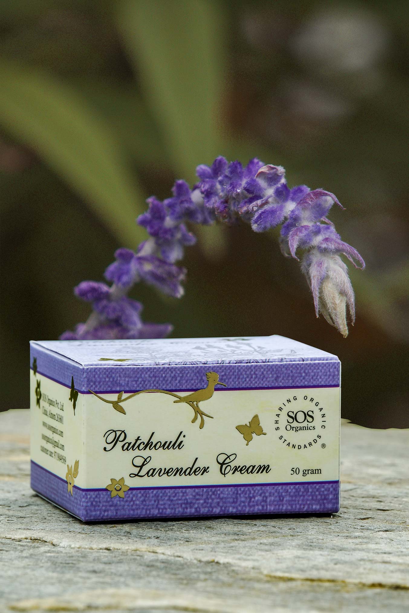 Patchouli Lavender Cream - SOS Organics - 50gm