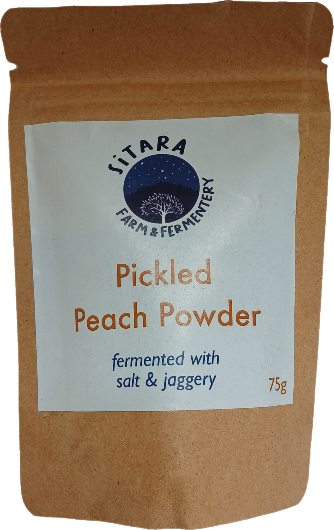 Peach Powder | Pickled - Fermented With Salt & Jaggery - No Added Preservatives - Sitara - 75gm