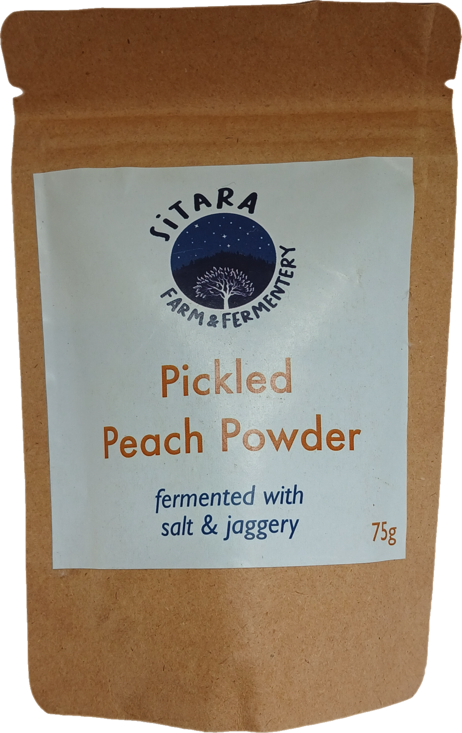 Peach Powder | Pickled - Fermented With Salt & Jaggery - No Added Preservatives - Sitara - 75gm