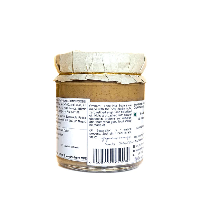 Peanut Butter | Stone Ground (Crunchy) - Natural - No Added Oil & Preservatives Free - Orchard Lane - 200gm