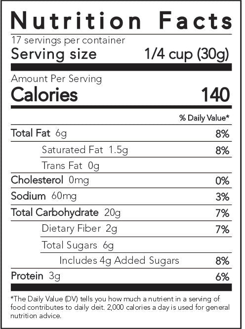 Granola | Peanut Butter & Berries - All Natural - Vegan, Gluten Free & Zero Trans Fat - The Nibble Box - 500gm