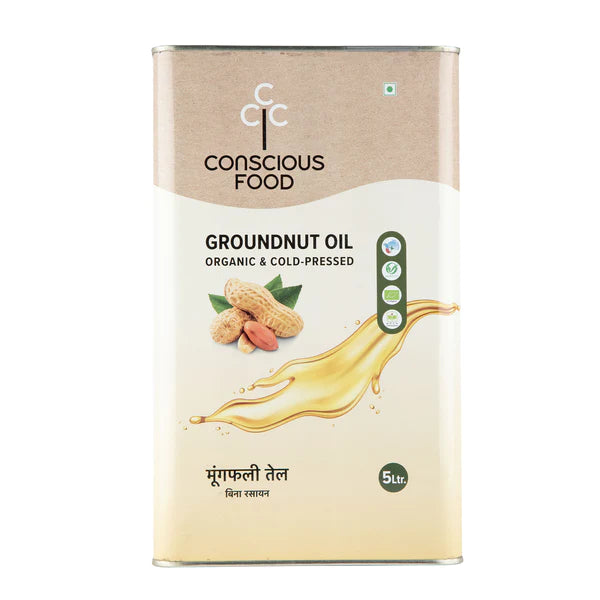 Peanut Oil | Cold Pressed - Edible - Conscious Food - 5000ml