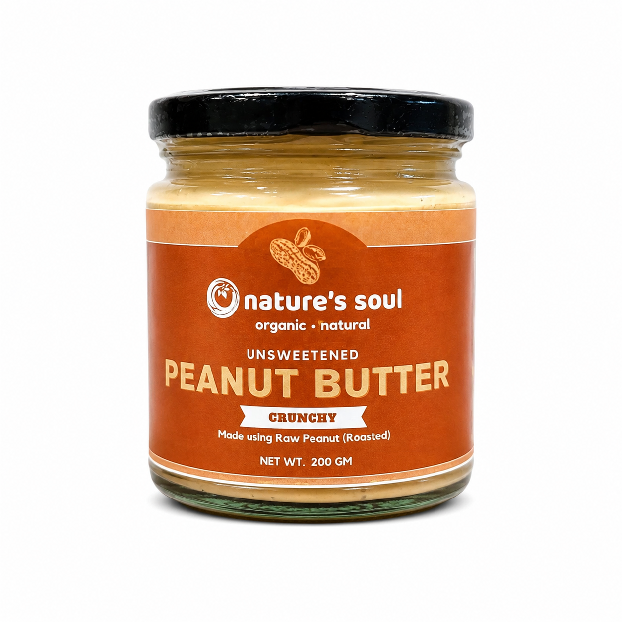 Peanut Butter | Crunchy - Unsweetened - Vegan - No Preservatives, No Palm Oil, No Artificial Flavour, Non GMO Peanuts - Nature&
