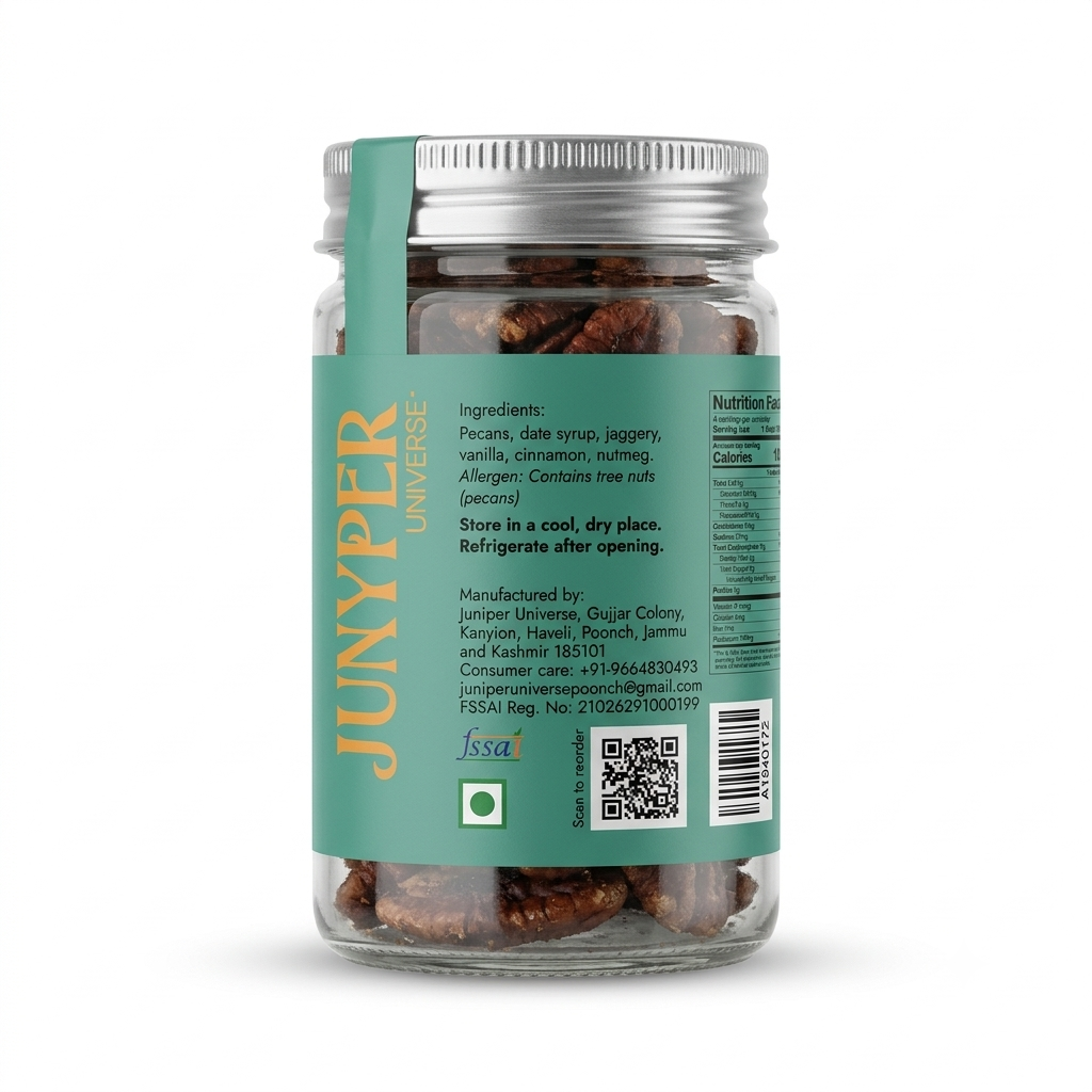 Nuts | Pecans (Winter Spice)- Jammu & Kashmir -No Preservatives– Junyper Universe – 90gm