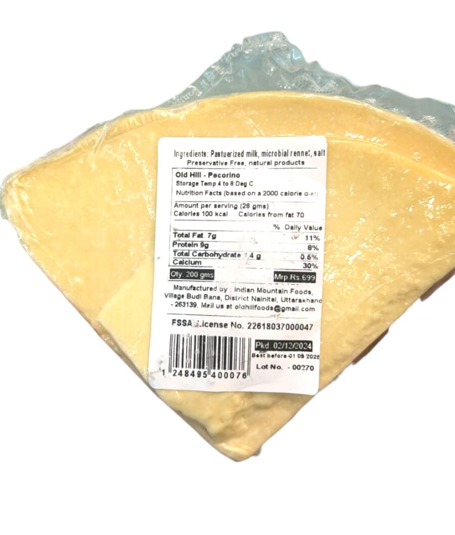 Cheese | Pecorino Cheese – From The Himalayan – 100% Natural – No Added Preservatives – Old Hill – 200gm