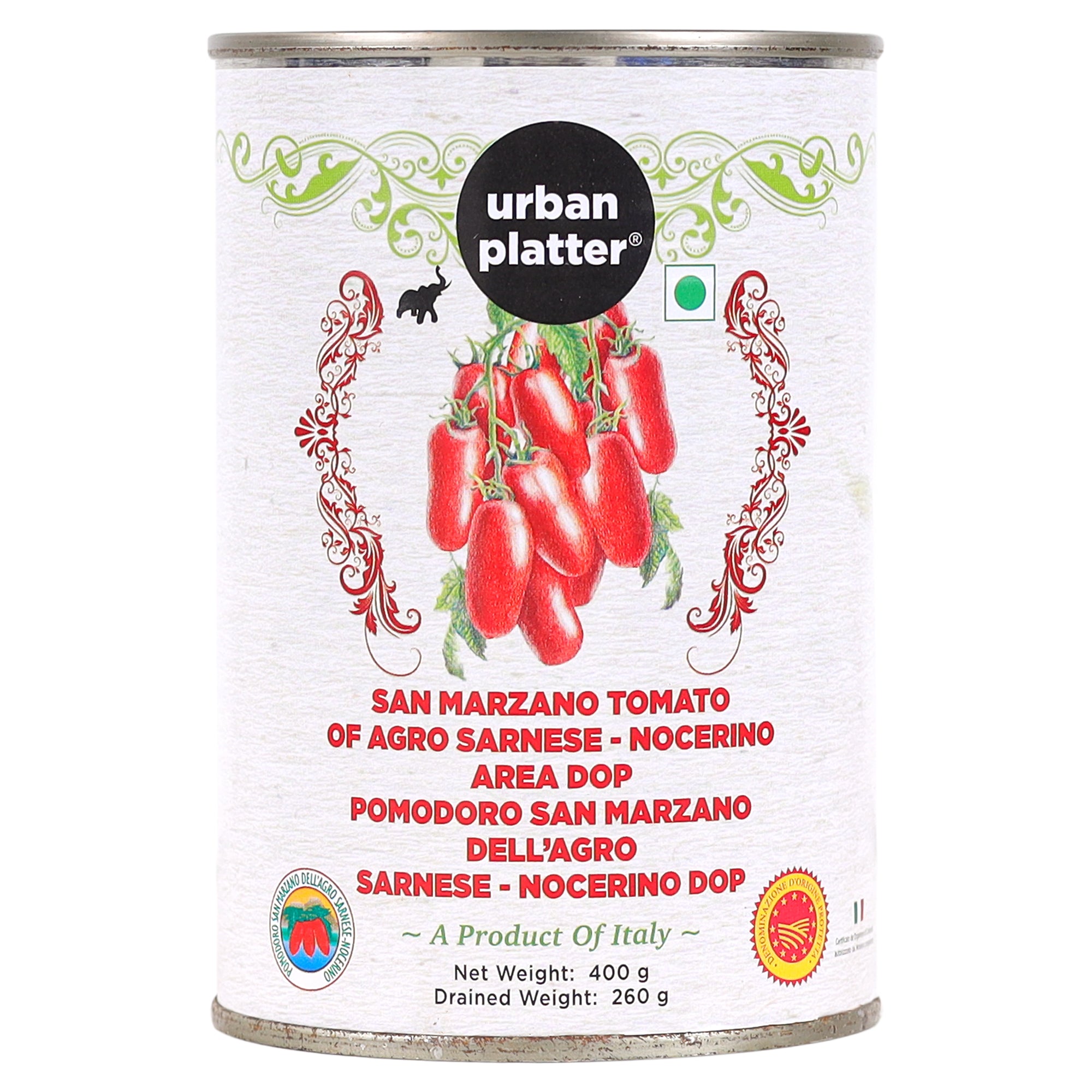 Peeled Tomatoes | In Tomato Juice (San Marzano) – Urban Platter – 400gm