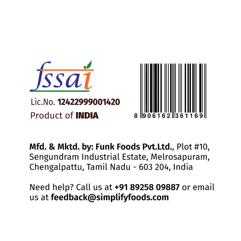 Mushroom Soup | Pepper Mushroom Soup (Loaded With Veggies 70% Mushrooms & 9.8% Onions) - 100% Clean - No Flours, Fillers, Thickeners, No Preservatives, Colours & No Additives - Simplify Foods - 40gm