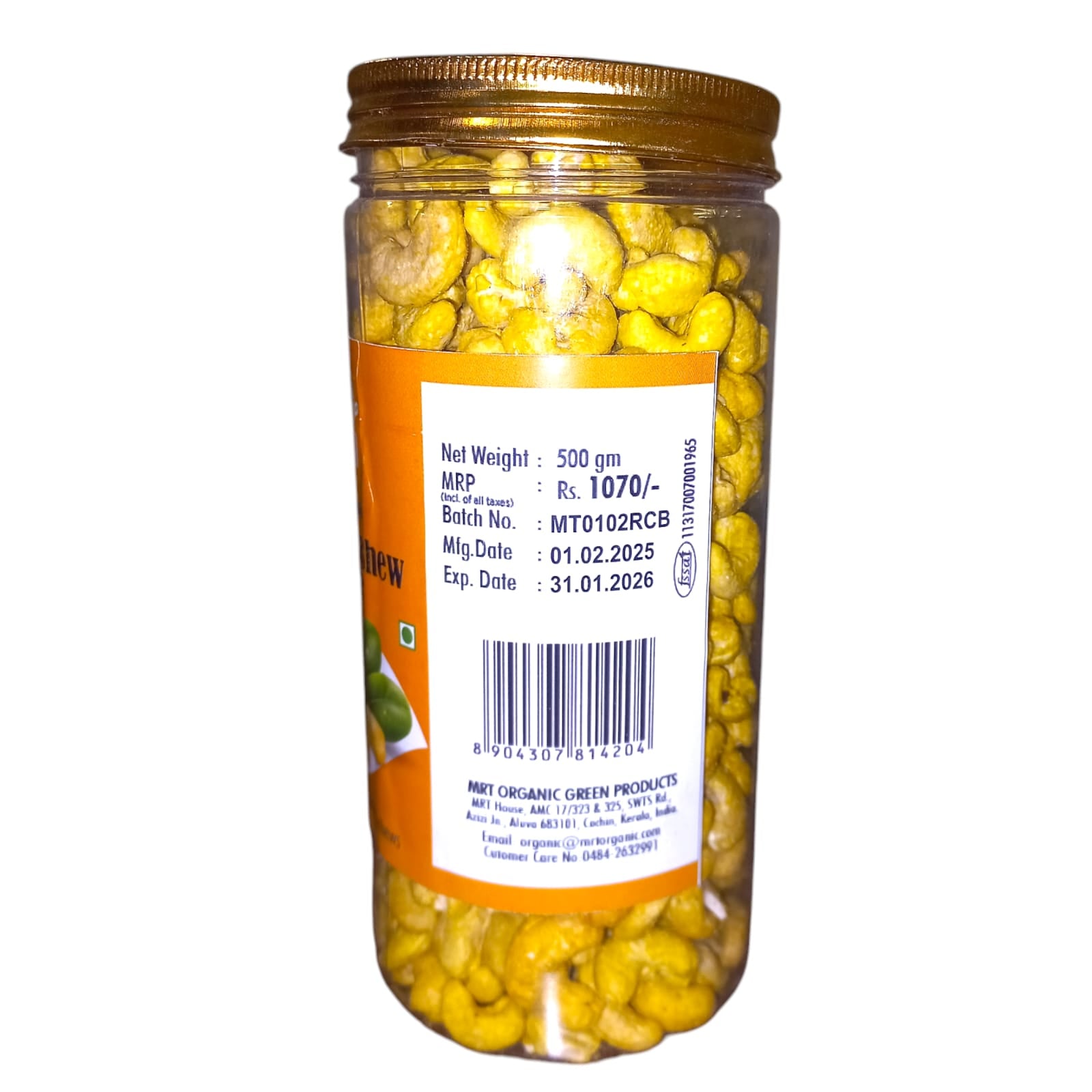 Cashew | Roasted Cashew Butter – USDA Organic – Mrt Organics – 500gm