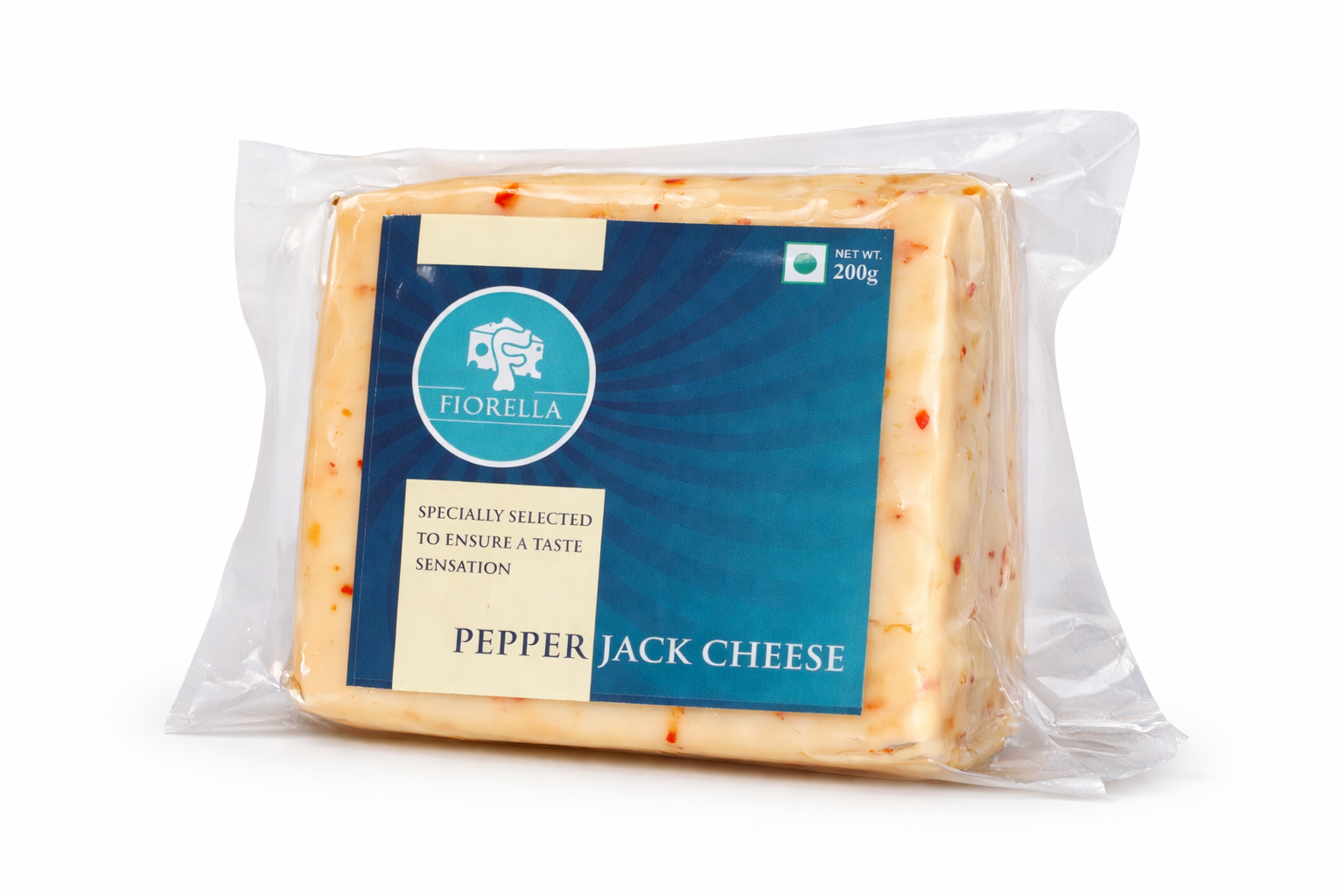 Cheese | Pepper Jack Cheese – Pasteurized Milk - Fiorella - 200gm