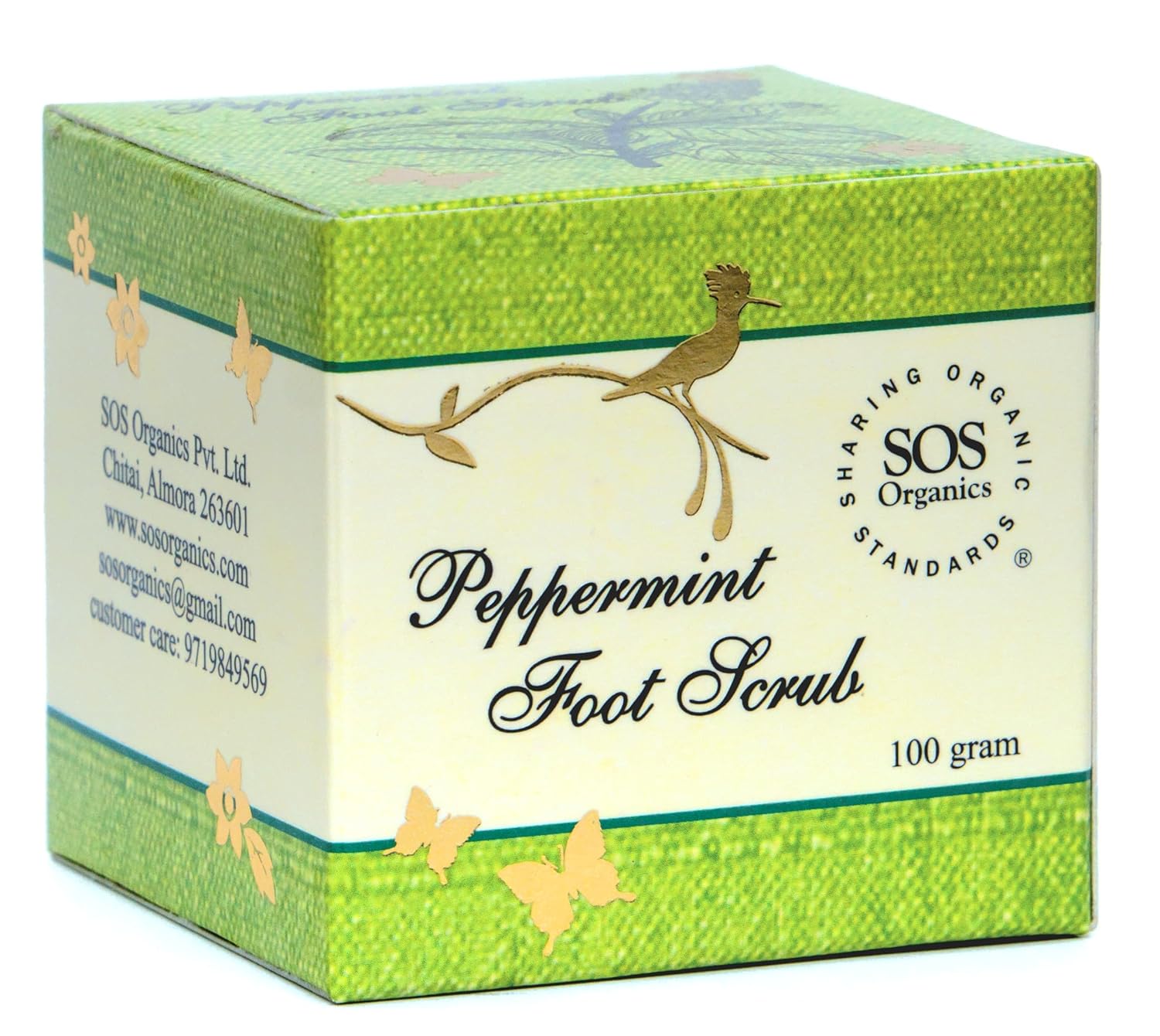 Peppermint Foot Scrub - SOS Organics - 100gm