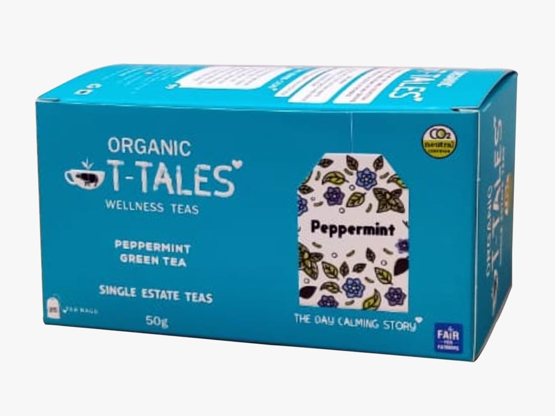 Green Tea | With Peppermint Moringa - Single Estate - Organic T-Tales - 25 Tea Bag