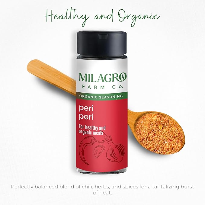 Seasoning | Peri Peri Seasoning - Organic & Healthy Meals – Organic – Additive Free & No Preservatives – Milagro Farm Co. – 60gm