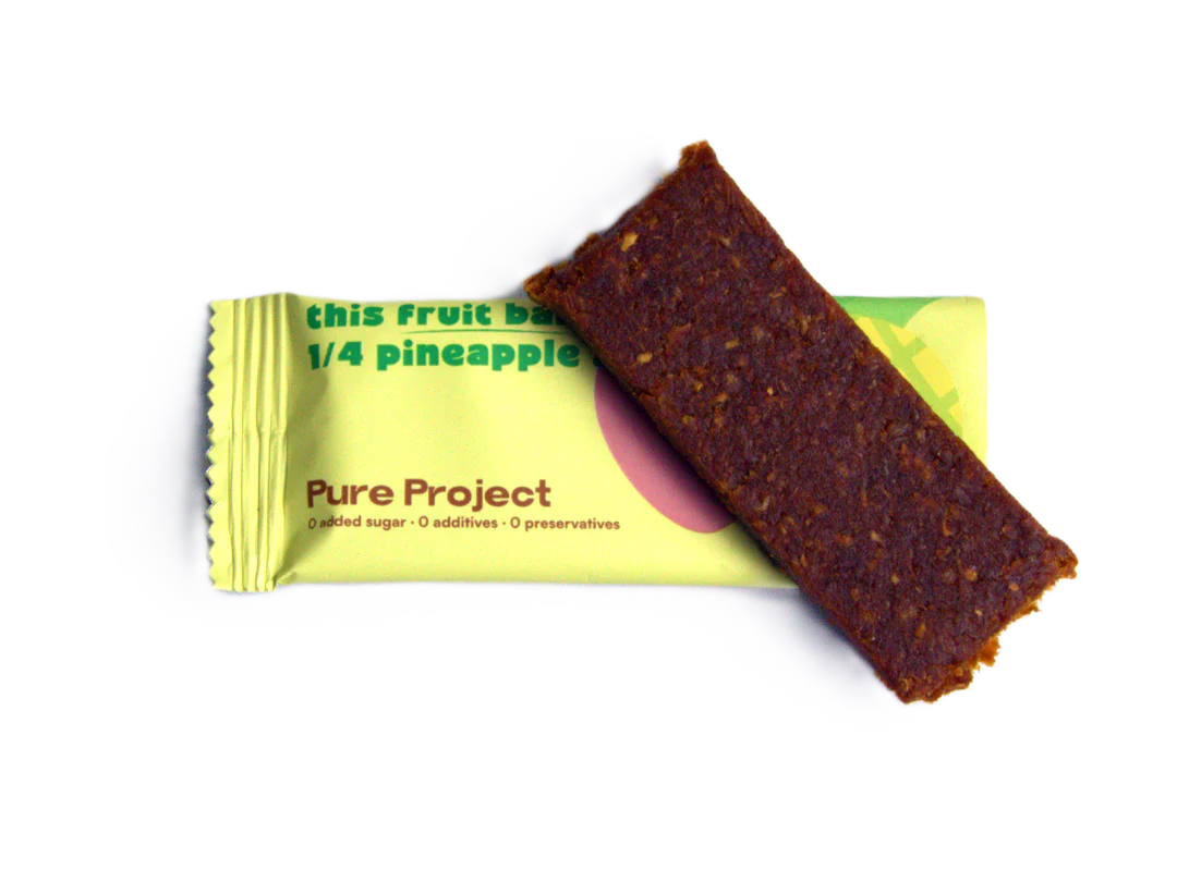 Fruit Bar | Pineapple Apple Fruit Bar - Vegan, Gluten Free & High Fiber - Pure Project - 25gm