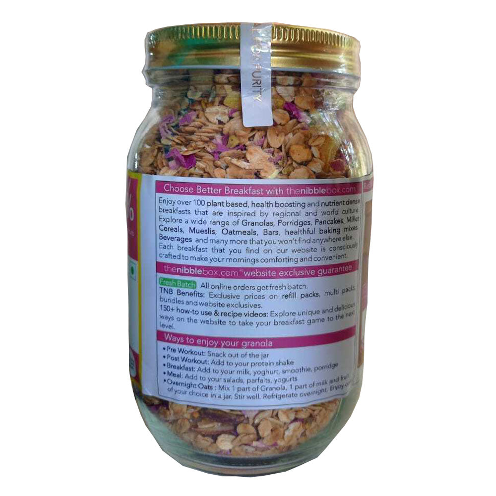 Granola | Pistachio, Rose & Cardamom Pink City Granola - Vegan & Gluten Free - The Nibble Box - 500gm