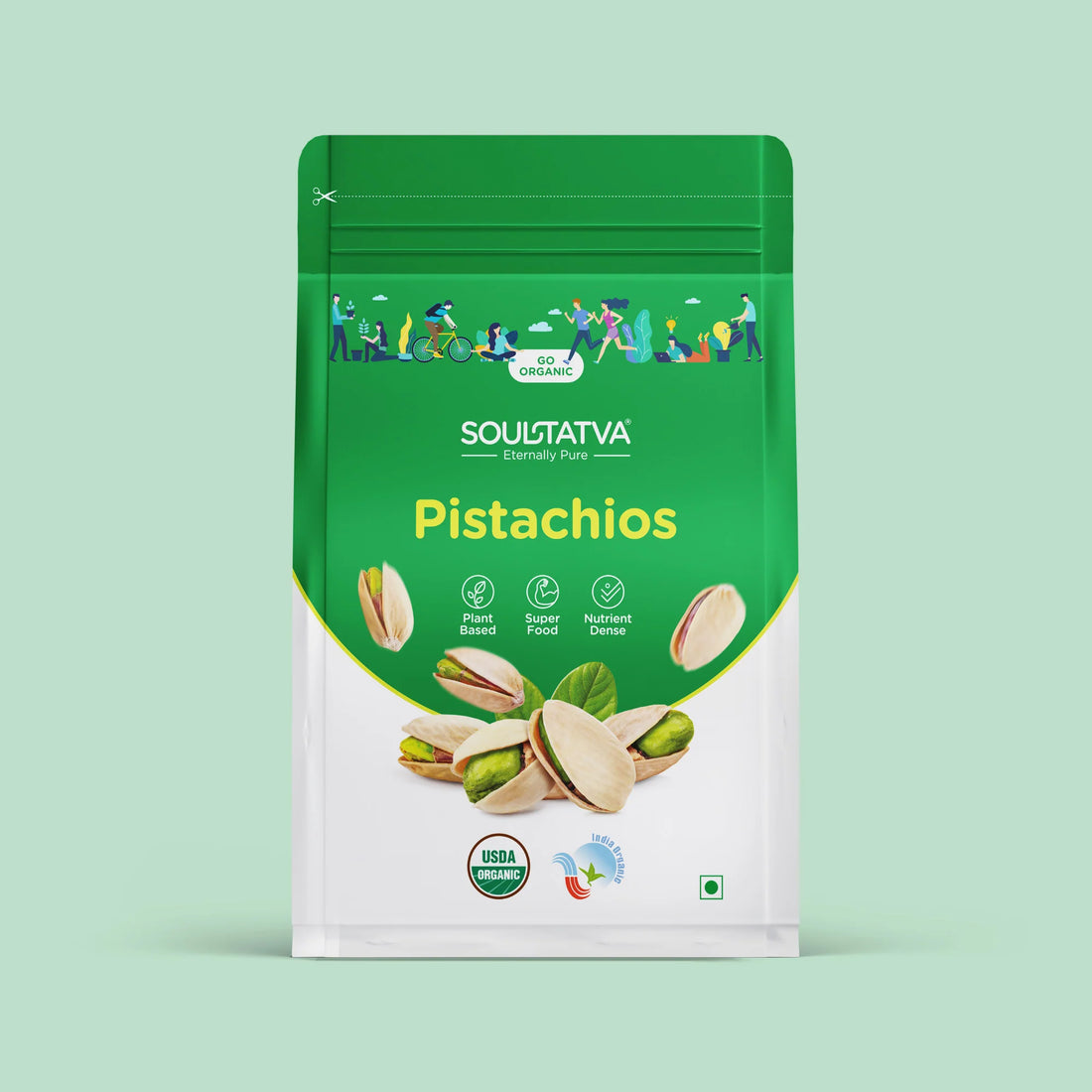 Pistachios - USDA Organic - Plant Based, Super Food, Nutrient Dense - Soultatva – 250gm