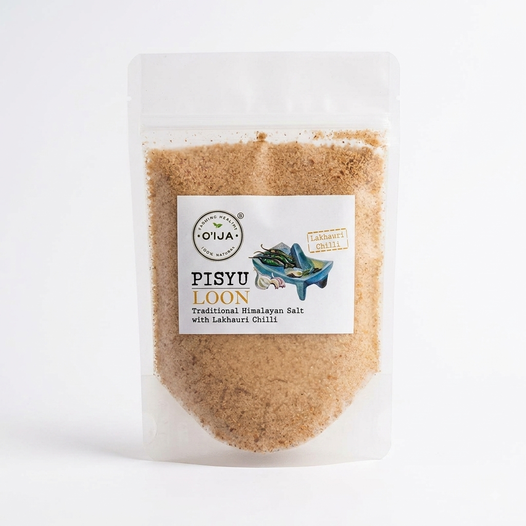 Salt | Pisyu Loon (Lakhauri Chilli) -100% Natural -Traditional Himalayan Salt - Oija - 125gm