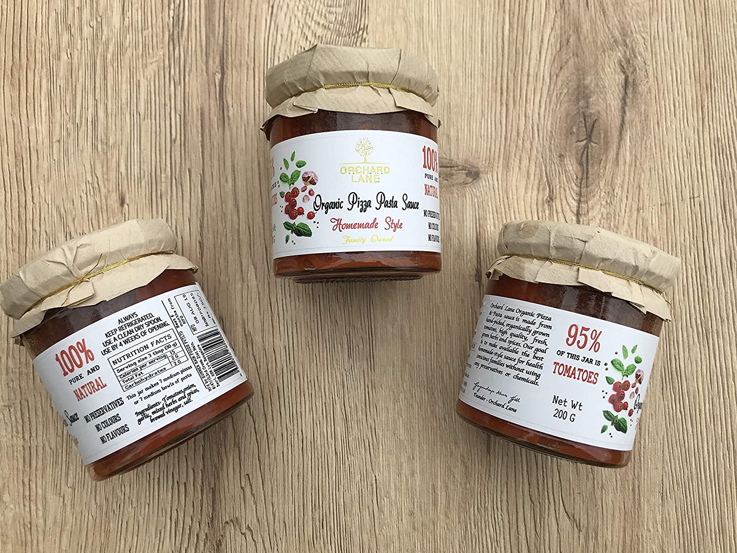 Pizza & Pasta Sauce - Gluten Free & No Added Sugar - Orchard Lane - 200gm