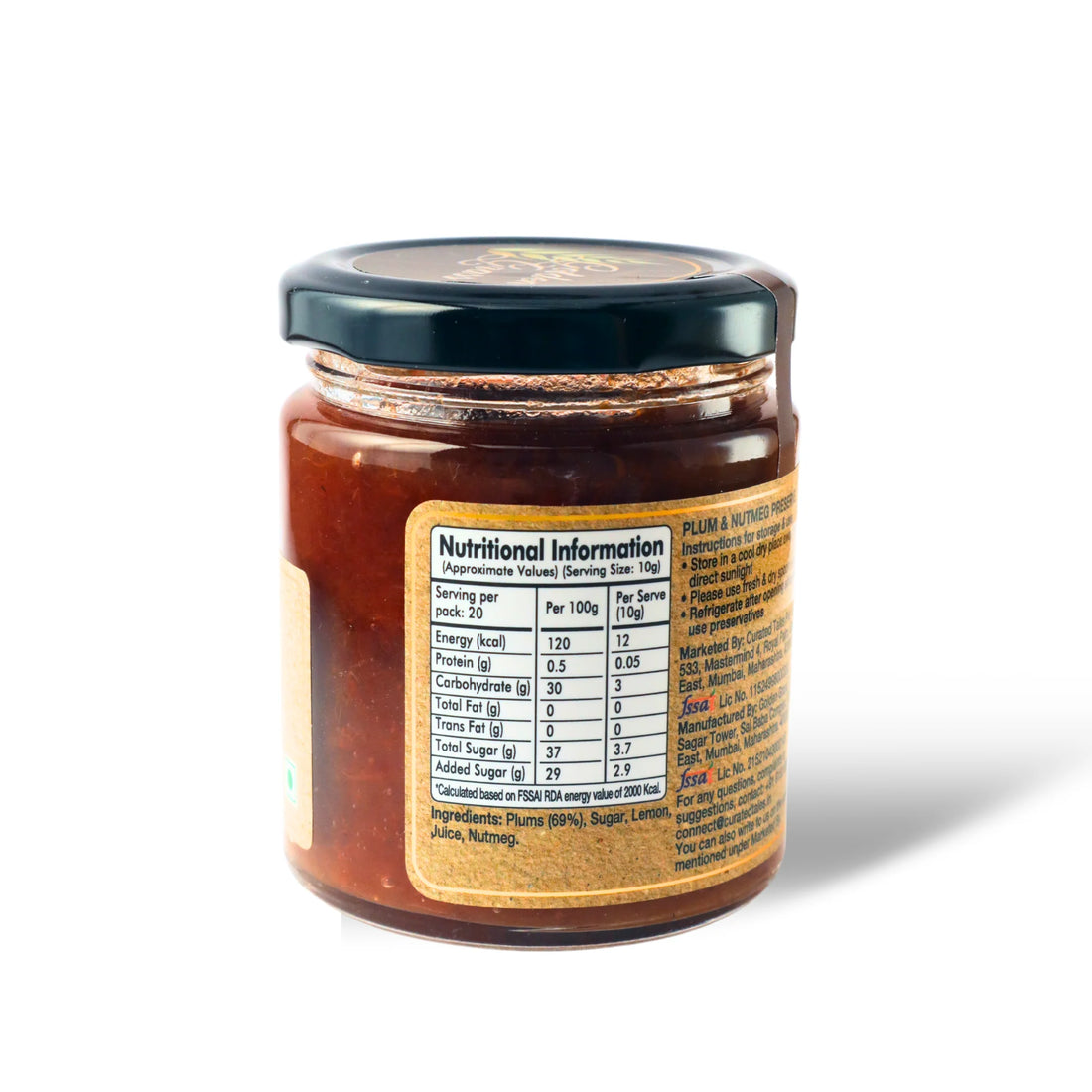 Preserve | Plum And Nutmeg - 100% Natural – Vegan, No Added Colour & No Added Preservatives – Golden Grass – 200gm