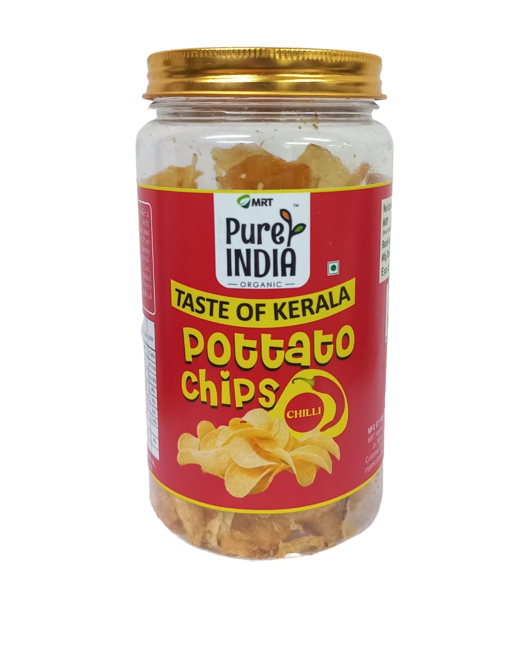 Chips | Potato Chips (Chilli) – No Added Preservatives, No Refined Oil, No Palm Oil & No Added Flavor Enhancer - MRT Organics – 90gm