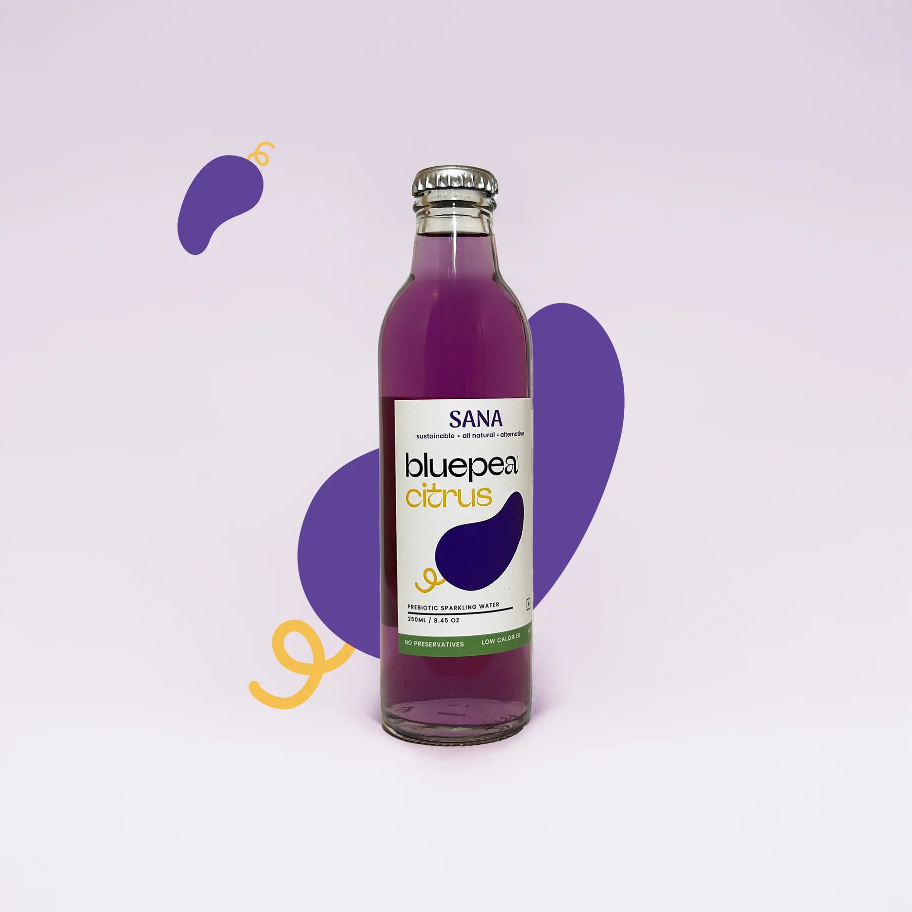 Sparkling Water | Bluepea Citrus Sparkling Water – Natural - No Added Preservatives & Chemical Free – Sana Health First – 250ml