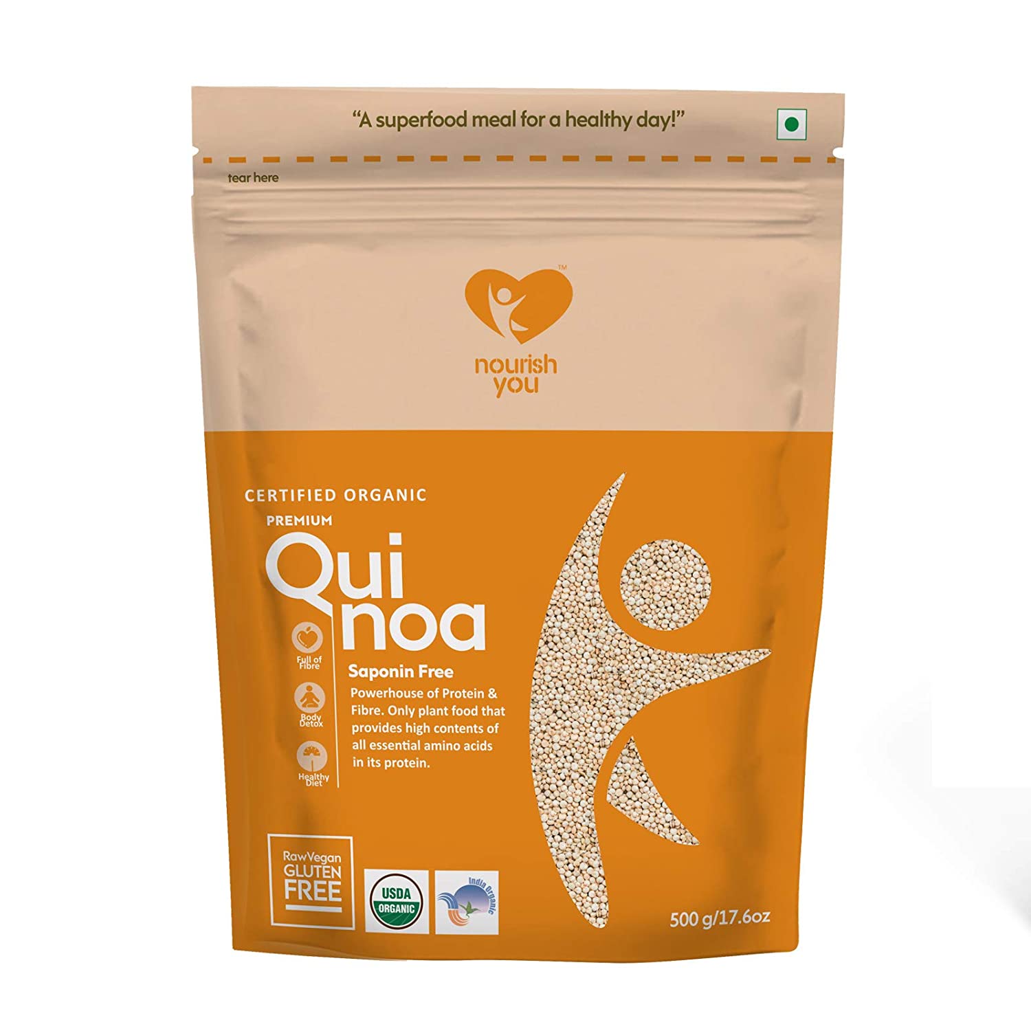 Premium White Quinoa Seeds - Nourish You - 500gm