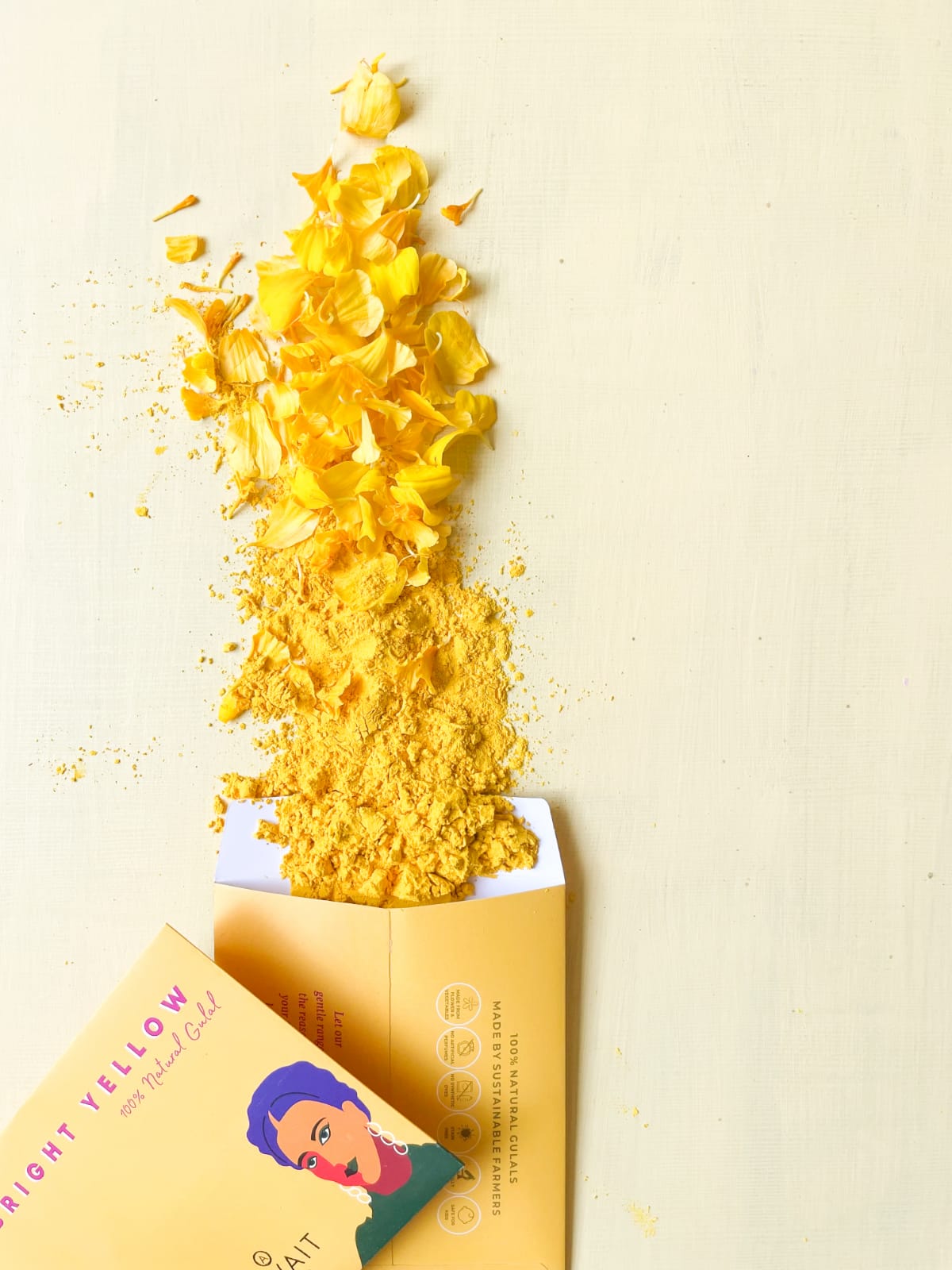 Holi Gulals | Premium Organic (Made From Flowers And Vegetables) – Safe For Kids – No Artificial Perfumes, No Synthetic Dyes & Stain Free – Advait Living – Set Of 4