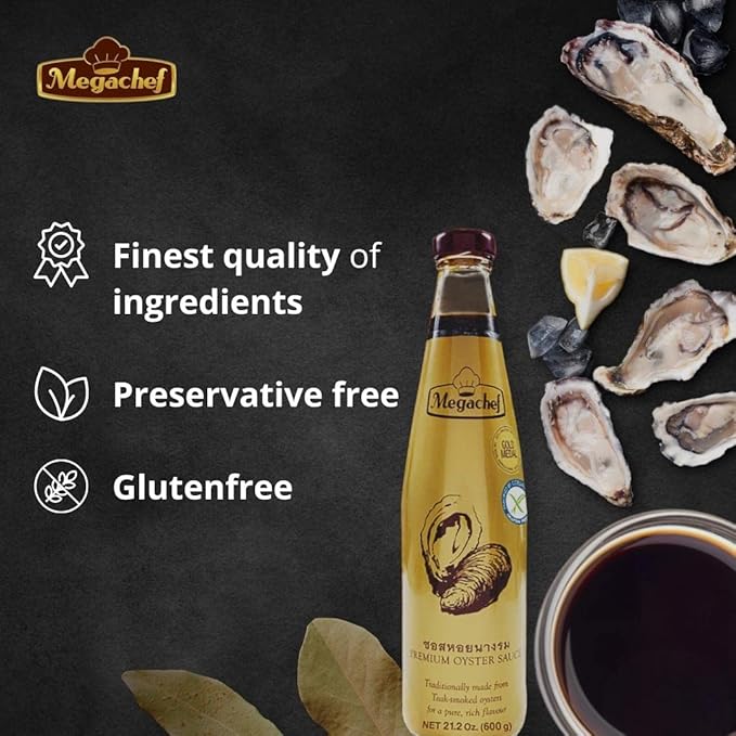 Premium Oyster Sauce | Gluten Free Oyster Sauce - No MSG, Colour And No Artificial Flavours - Megachef - 600gm
