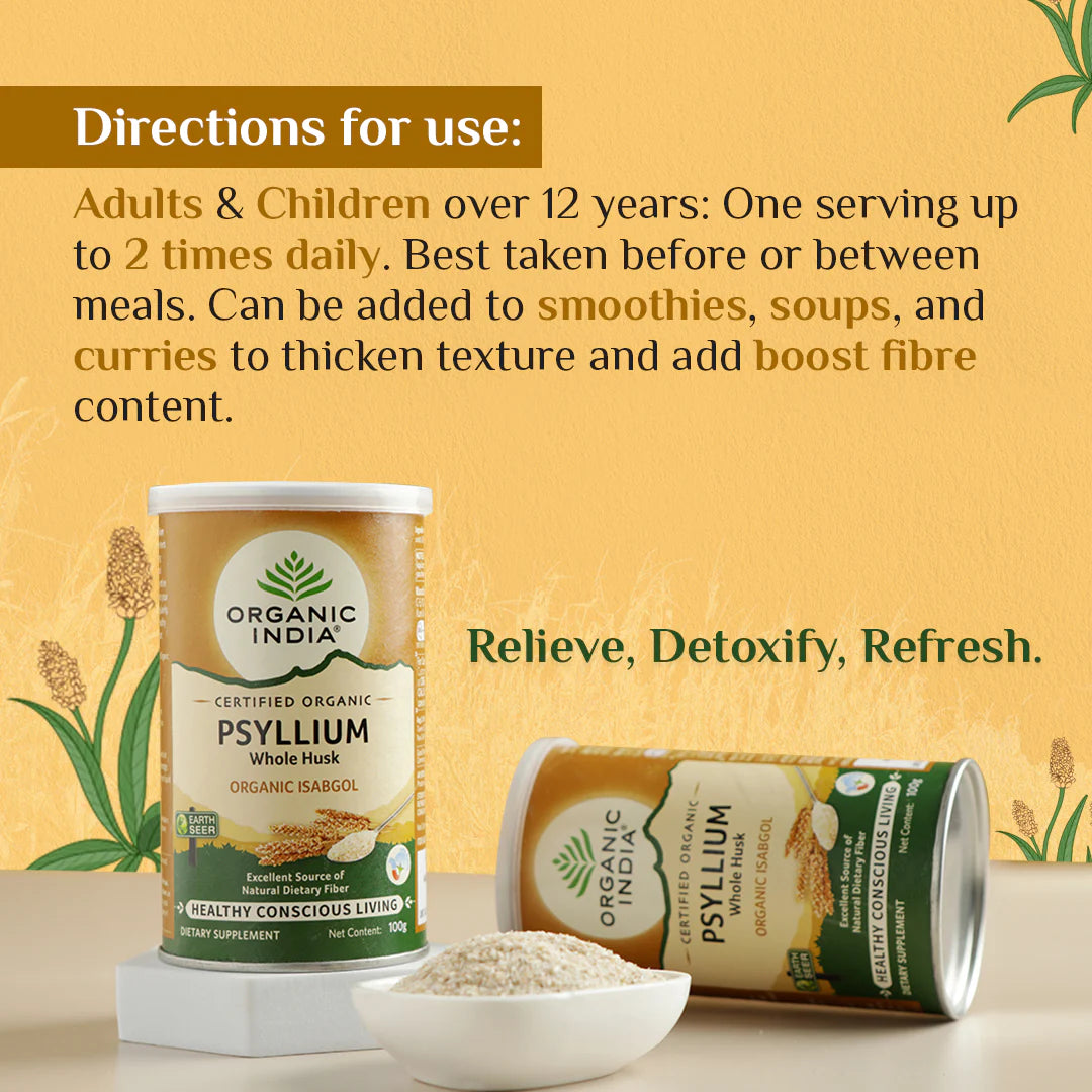 Psyllium Whole husk (Isabgol) - Organic India - 100gm