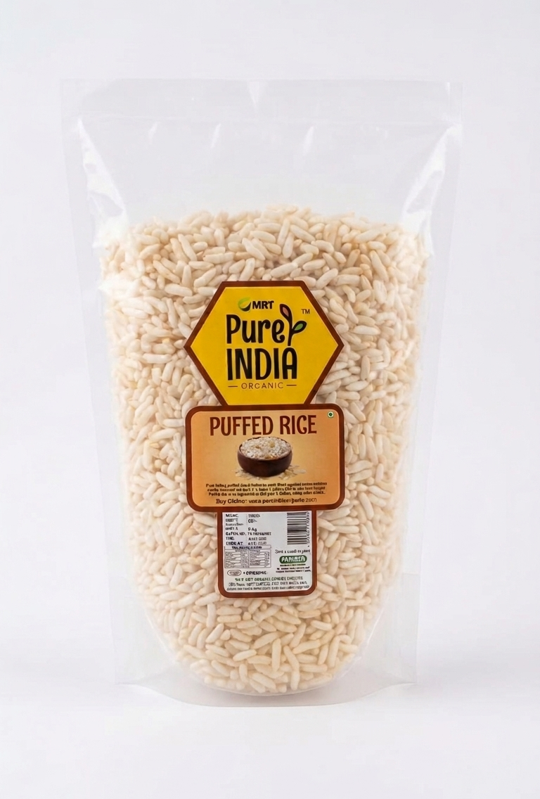 Puffed Rice -Murmuri -Popular Indian Chaat (Snacks) - MRT Organics - 150gm