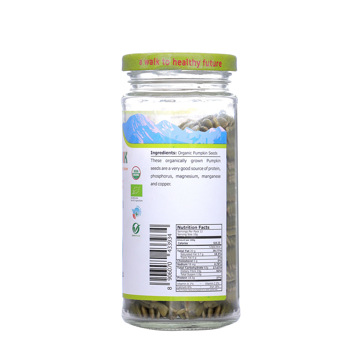 Pumpkin Seeds | Natural - Just Organik - 120gm