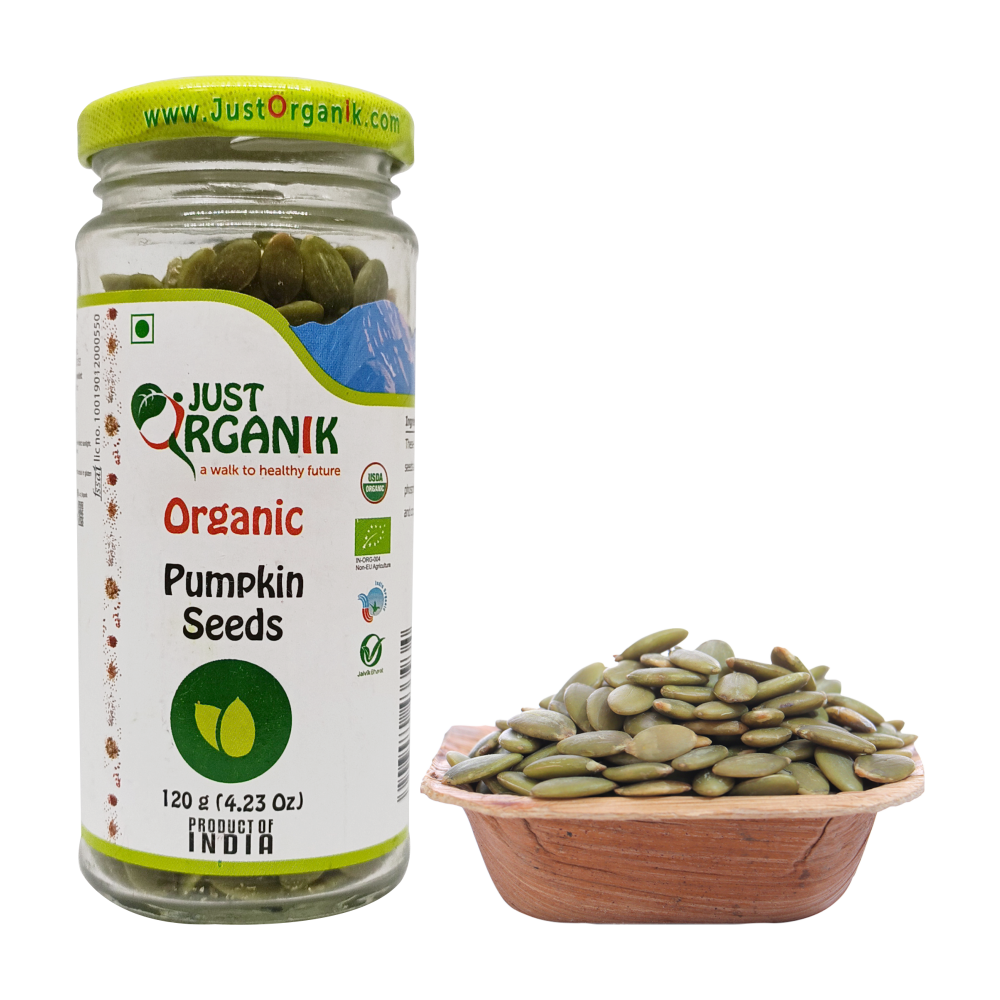 Pumpkin Seeds | USDA Organic - Just Organik – 120gm