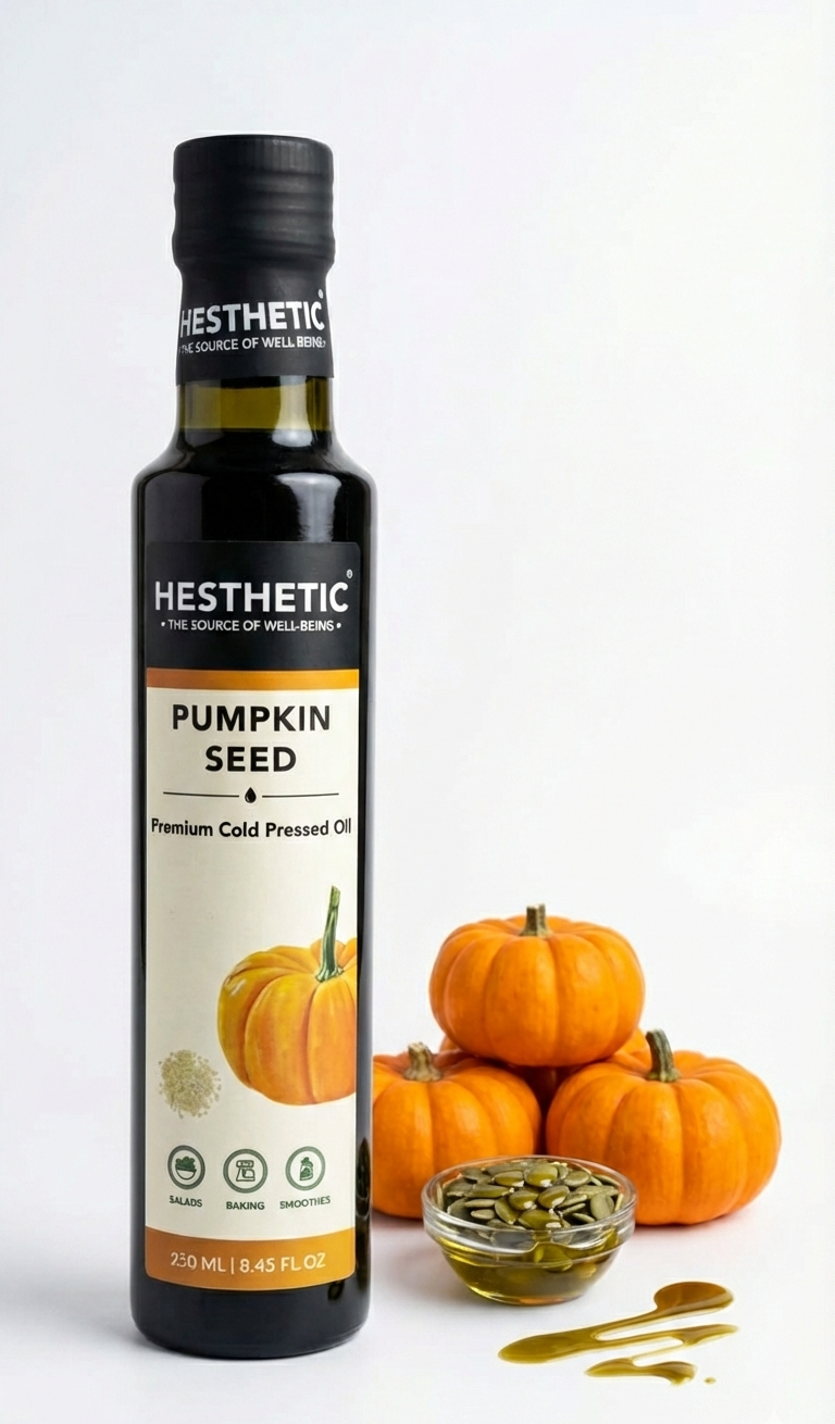 Pumpkin Seed Oil | Virgin Cold Pressed - For Cooking, Baking & Smoothies - HESTHETIC - 250ml